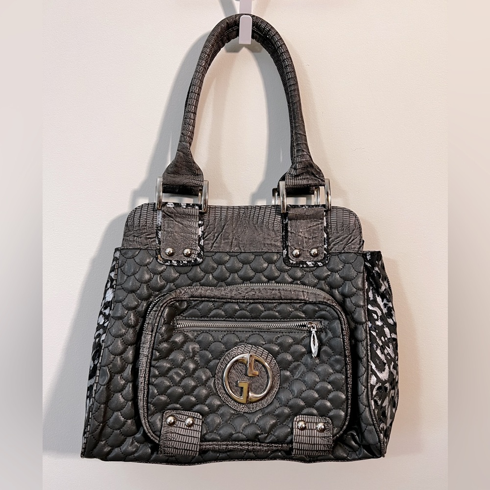 Guess Gray bag with animal print